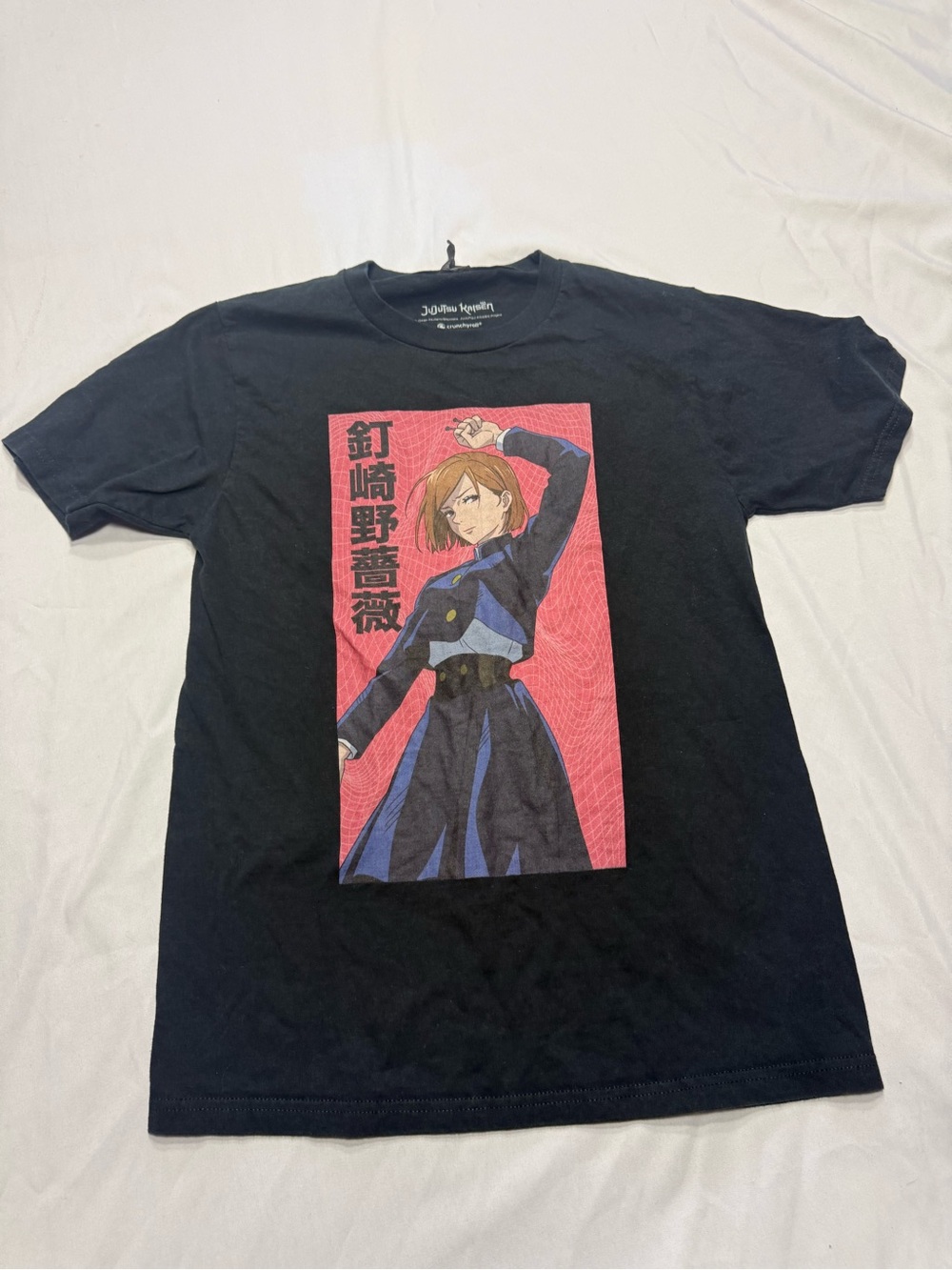 Black Short-Sleeve Anime Graphic Tee - Unknown Brand